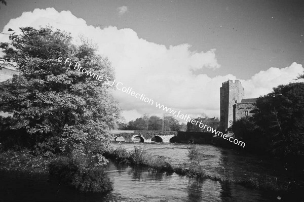 CASTLE AND BRIDGE FROM PARK WITH RIVER